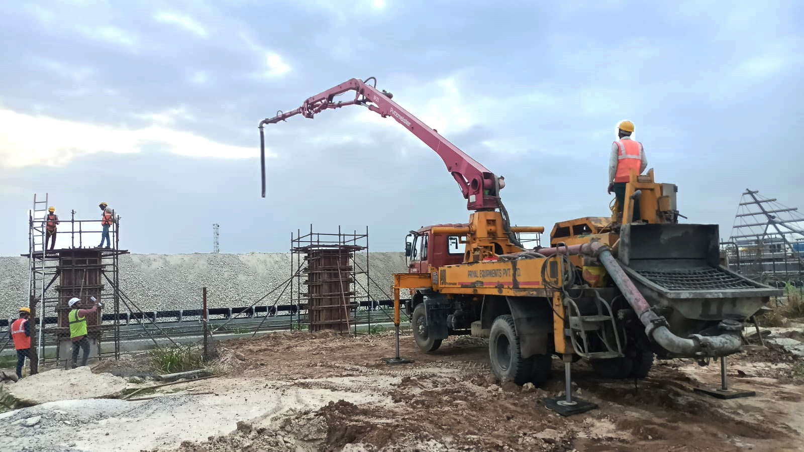 Civil work of Lime stone, coal & additive shed